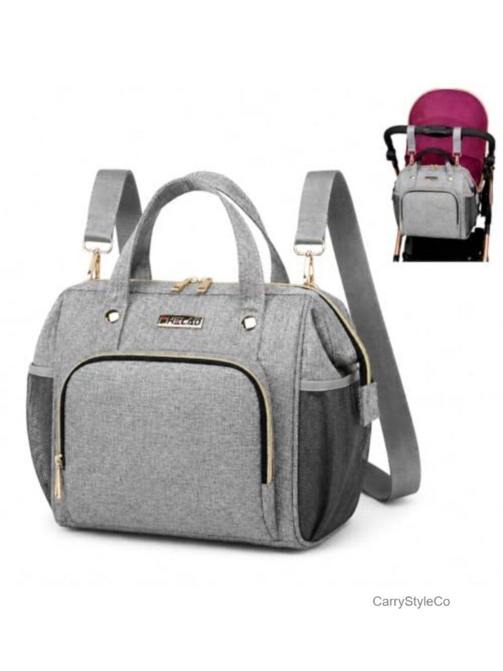 Small Diaper Bag Backpack 4 in 1 Convertible Tote